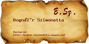 Bognár Szimonetta névjegykártya