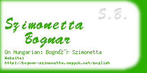 szimonetta bognar business card